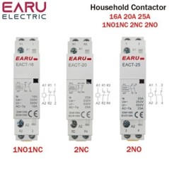 2P 16A 20A 25A 1NO 1NC 2NO 2NC AC 220V 230V 50/60Hz Din sínre szerelhető háztartási moduláris AC kontaktor Smart Home House Hote