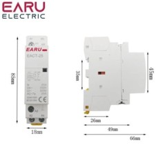 2P 16A 20A 25A 1NO 1NC 2NO 2NC AC 220V 230V 50/60Hz Din sínre szerelhető háztartási moduláris AC kontaktor Smart Home House Hote