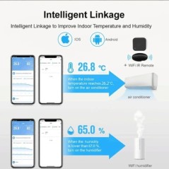 Tuya WIFI hőmérséklet páratartalom érzékelő higrométer hőmérő Smart Home háttérvilágítás Smart Life Support Alexa Google Assista