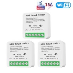 16A Tuya WiFi Smart Switch kétirányú vezérlés energiafigyelő kapcsolóval Mini Smart Breaker Intelligens életvezérlés Alexa a Goo