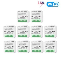 16A Tuya WiFi Smart Switch kétirányú vezérlés energiafigyelő kapcsolóval Mini Smart Breaker Intelligens életvezérlés Alexa a Goo