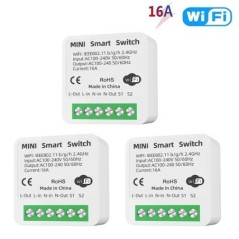 16A Tuya WiFi Smart Switch kétirányú vezérlés energiafigyelő kapcsolóval Mini Smart Breaker Intelligens életvezérlés Alexa a Goo