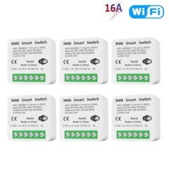 16A Tuya WiFi Smart Switch kétirányú vezérlés energiafigyelő kapcsolóval Mini Smart Breaker Intelligens életvezérlés Alexa a Goo