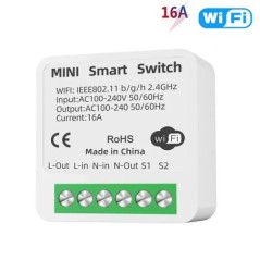 16A Tuya WiFi Smart Switch kétirányú vezérlés energiafigyelő kapcsolóval Mini Smart Breaker Intelligens életvezérlés Alexa a Goo