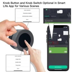 MOES Tuya ZigBee Smart Knob Switch vezeték nélküli jelenet kapcsoló gomb vezérlő elemmel működő automatizálási forgatókönyv Smar