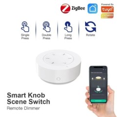 Tuya ZigBee intelligens gombos kapcsoló dimmer eltávolítható vezeték nélküli jelenet összekötő nyomógombos fényautomatika forgat