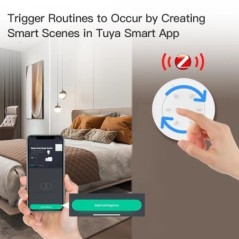 Tuya ZigBee intelligens gombos kapcsoló dimmer eltávolítható vezeték nélküli jelenet összekötő nyomógombos fényautomatika forgat