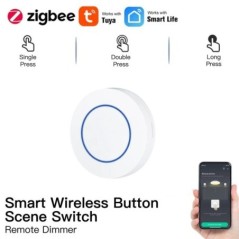 Tuya Smart Zigbee Switch nyomójelenet gomb kapcsoló Vezeték nélküli távirányító be Ki Kulcsvezérlő Smart Life Automation Scenari