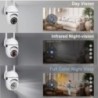 1/4 db Wifi kamera 3 MP kültéri IP 4X digitális zoom vezeték nélküli biztonsági monitor éjjellátó AI Smart Tracking megfigyelő k