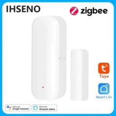 IHSENO ZigBee ajtó ablak érzékelő, Tuya Smart Life App Otthonbiztonsági védelem riasztórendszer Alexa Google Asszisztenshez