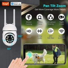 Tuya Smart 2.4G WiFi beltéri kamera intelligens otthoni biztonsági videó megfigyelő támogatás kétirányú audió mobil mozgás