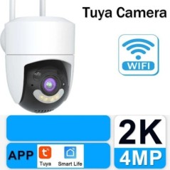 Tuya WiFi kamera kültéri 2K 4MP 5G Wifi megfigyelő kamerák Ai Tracking Smart Home Security Protection CCTV IP kamera Alexa Googl