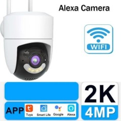 Tuya WiFi kamera kültéri 2K 4MP 5G Wifi megfigyelő kamerák Ai Tracking Smart Home Security Protection CCTV IP kamera Alexa Googl