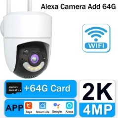 Tuya WiFi kamera kültéri 2K 4MP 5G Wifi megfigyelő kamerák Ai Tracking Smart Home Security Protection CCTV IP kamera Alexa Googl