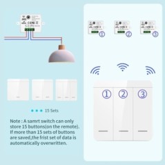 WiFi fénykapcsoló Tuya Smart Home Smart Life RF433Mhz vezeték nélküli APP Hangvezérlés Okos otthoni munka a Google Home segítség