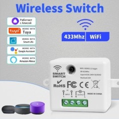 WiFi fénykapcsoló Tuya Smart Home Smart Life RF433Mhz vezeték nélküli APP Hangvezérlés Okos otthoni munka a Google Home segítség