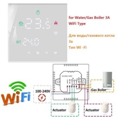 Smart Temperature távirányító M3H Tuya WiFi termosztát 3A 16A LCD kijelző érintőképernyő víz/elektromos padló/gáz kazánhoz