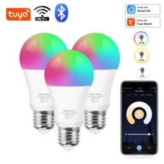 Tuya Wifi/Bluetooth intelligens izzó Alexa Led lámpa E27 RGB intelligens izzók 110V 220V intelligens lámpák a Google Assisatnt S