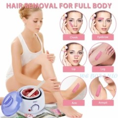 200CC Wax Heater melegítő szőrtelenítő gép kéz lábhoz Body SPA epilátor paraffin viasz edény + viaszbab + fa pálcikák