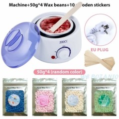 200CC Wax Heater melegítő szőrtelenítő gép kéz lábhoz Body SPA epilátor paraffin viasz edény + viaszbab + fa pálcikák