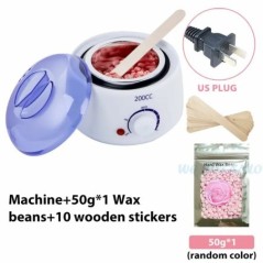 200CC Wax Heater melegítő szőrtelenítő gép kéz lábhoz Body SPA epilátor paraffin viasz edény + viaszbab + fa pálcikák