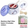 200CC Wax Heater melegítő szőrtelenítő gép kéz lábhoz Body SPA epilátor paraffin viasz edény + viaszbab + fa pálcikák