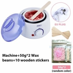 200CC Wax Heater melegítő szőrtelenítő gép kéz lábhoz Body SPA epilátor paraffin viasz edény + viaszbab + fa pálcikák