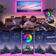 RGB Led Strip Lights 5050 USB Led Light WiFi APP Control Luces Led Rugalmas lámpaszalag TV-hez Háttérvilágítás Szobai dekorációs