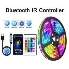 RGB Led Strip Lights 5050 USB Led Light WiFi APP Control Luces Led Rugalmas lámpaszalag TV-hez Háttérvilágítás Szobai dekorációs