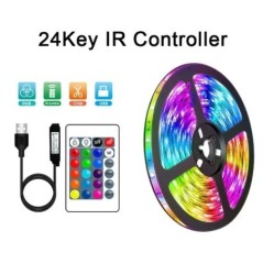 RGB Led Strip Lights 5050 USB Led Light WiFi APP Control Luces Led Rugalmas lámpaszalag TV-hez Háttérvilágítás Szobai dekorációs