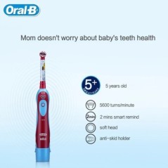 Oral-B akkumulátoros elektromos fogkefe gyermekeknek Oral Dental Clean vízálló fogkefe 3 éven felüli gyermekek számára