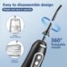 Oral Irrigator USB újratölthető vízselyem hordozható fogászati vízsugár 300 ml víztartályos vízálló fogtisztító szájápoláshoz