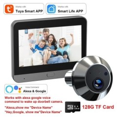 Smart Tuya 1080P 2.4G WiFi Magic Door kamera automatikus érzékelő ajtószem kamera digitális ajtónéző vezeték nélküli ajtócsengő 