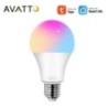 AVATTO Tuya WiFi intelligens izzó, szabályozható E27 RGB LED lámpa, Smart Life APP távirányító, hangvezérlés Alexa Google Home-h