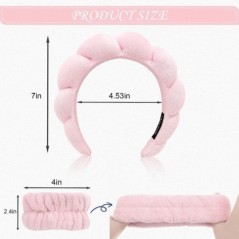 3 db Fashion mikroszálas mosó csuklópántok Scrunchies puffadt fejpánt Spa buborékos fejpánt arcmosáshoz smink zuhanyos bőrápolás