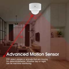 Tuya Zigbee emberi mozgásérzékelő intelligens otthoni mini PIR mozgásérzékelő infravörös érzékelő biztonság Smart Life működik a