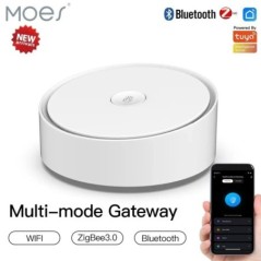 MOES Multi-mode Smart Home Gateway ZigBee WiFi Bluetooth Mesh Hub ajtócsengő óra Többfunkciós