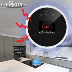 EARYKONG Wifi Földgáz érzékelő Smart Home LPG gáz riasztó érzékelő szivárgás érzékelő Wifi hőmérséklet érzékelők