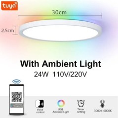 TUYA mennyezeti lámpa szoba dekor Led Light RGB APP Hangvezérlés Alexa Google intelligens lámpa otthonra