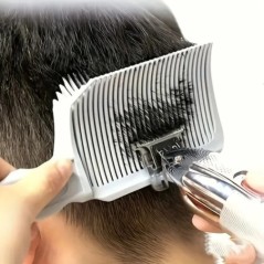 Fading Comb Professzionális Fodrász Clipper Blending Lapos Fejű Hajvágó Fésű Férfi Hőálló Fade Brush Szalon formázó eszköz