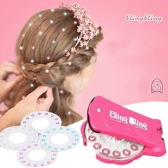 180 Gems Kit Blingers Deluxe készlet Blinger Hair Gems Decoration Deluxe készlet, Glam Collection, Glam Styling Tool for Girl