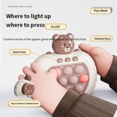 Quick Push Game Elektronikus popjáték Pop Up Fidget Bubble Light stresszoldó játékok felnőtt gyerekeknek Ajándék dobozzal Drop S