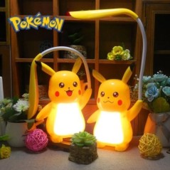 Új, eredeti Pokemon Pikachu asztali lámpa, 3 sebességfokozatú, állítható fényű USB töltő LED-es szemvédő éjszakai fény gyerekek 