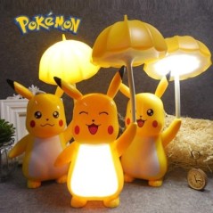 Új, eredeti Pokemon Pikachu asztali lámpa, 3 sebességfokozatú, állítható fényű USB töltő LED-es szemvédő éjszakai fény gyerekek 