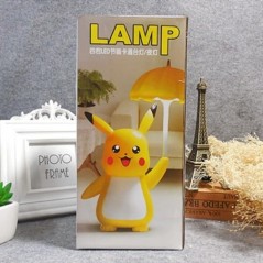 Új, eredeti Pokemon Pikachu asztali lámpa, 3 sebességfokozatú, állítható fényű USB töltő LED-es szemvédő éjszakai fény gyerekek 