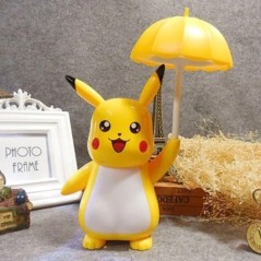 Új, eredeti Pokemon Pikachu asztali lámpa, 3 sebességfokozatú, állítható fényű USB töltő LED-es szemvédő éjszakai fény gyerekek 