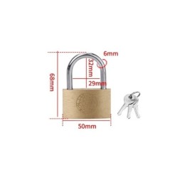 Réz lakat kis zárak csomagtartó szekrényhez, lakberendezési hardver 20 mm 25 mm 30 mm 40 mm 50 mm 3 kulcsot tartalmaz