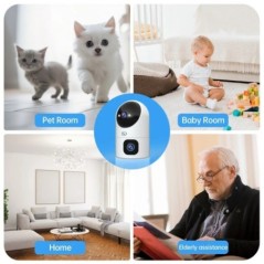 JOOAN 4K PTZ IP kamera 10X zoom kétlencsés automatikus követés WiFi CCTV kamera színes éjszakai otthoni babafigyelő videó megfig