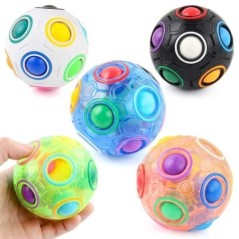 Magic Rainbow Puzzle Ball Speed Cube Ball Fun Stresszoldó Fejtörő Színegyeztető 3D puzzle Játék gyerekeknek Tini felnőtteknek