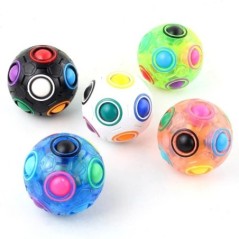 Magic Rainbow Puzzle Ball Speed Cube Ball Fun Stresszoldó Fejtörő Színegyeztető 3D puzzle Játék gyerekeknek Tini felnőtteknek